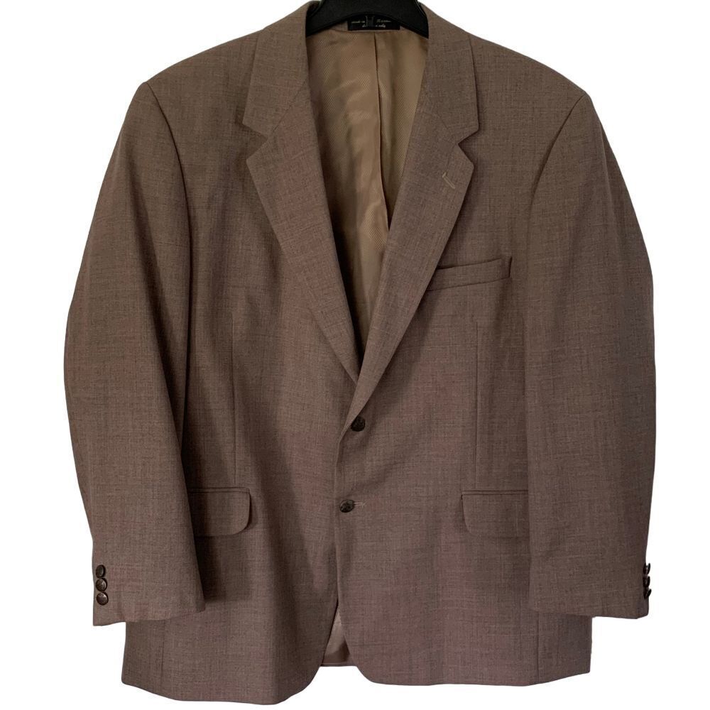 EUC Vintage Hunt Valley Tan Sports Coat Jacket Blazer Size 48R